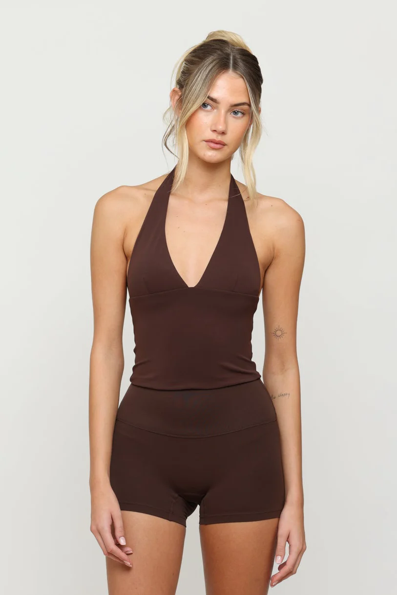 Chocolate Halter Boundless Tank