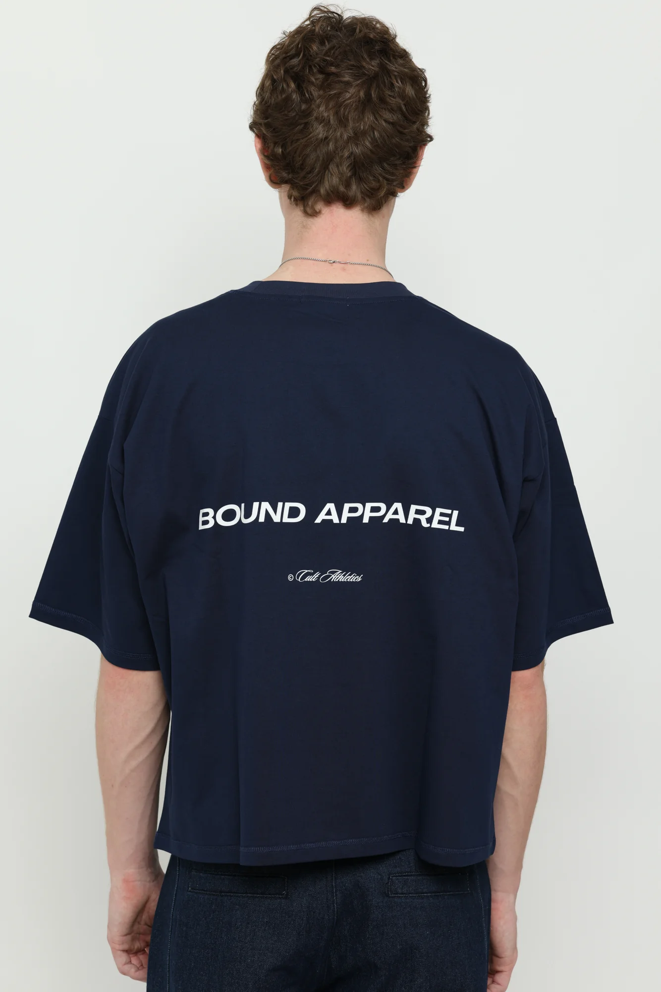 Navy & White Boxy Tee